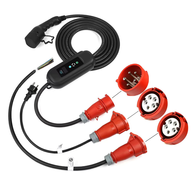 ANDAIIC Tragbares EV-Ladegerät Typ2 11kW 16A 3-Phasen mit App und Bluetooth, WLAN-fähiges EVSE Ladekabel mit CEE-Stecker, Farbe: Schwarz - Bild 5