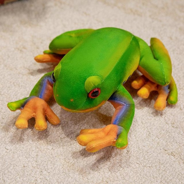 Yiran Health & Beauty Frosch Plüschkissen, Stoffpuppe, Grün - Bild 1