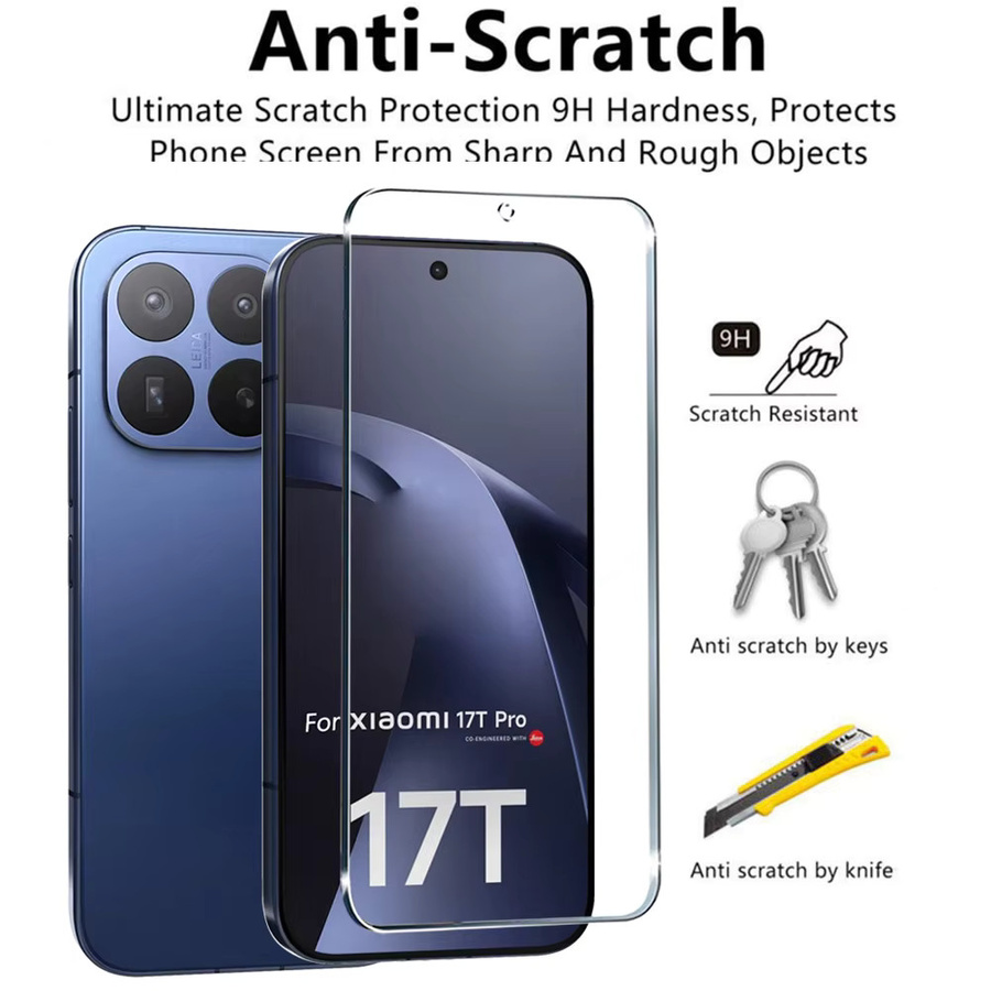 5 Stück HD-Displayschutzfolie für Xiaomi 17T 15T 14T 13T 12T 11T Pro 11 12 Lite, transparentes gehärtetes Schutzglas - Bild 3