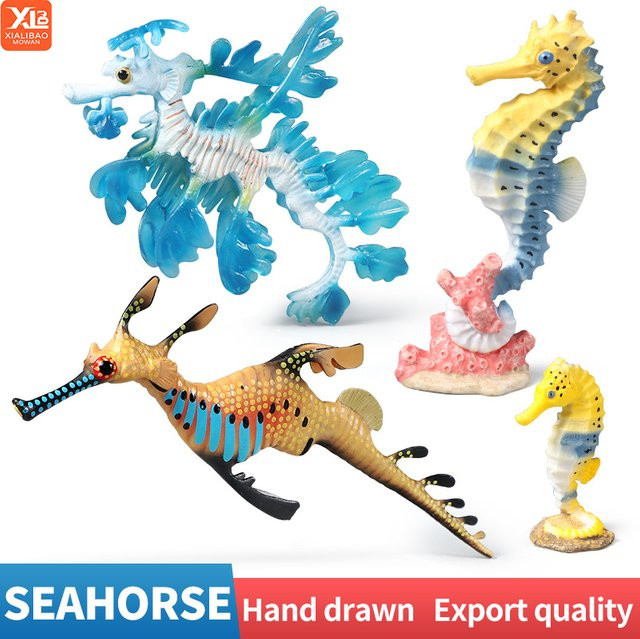 XIALIBAOMOWAN Hippocampus Meer Drache, Action Figure, Meerestiere, Kunststoff - Bild 1