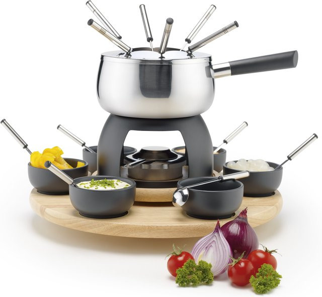 Mäser 23-teiliges Fondue-Set aus Edelstahl in Schwarz, Braun und Silber - Bild 1