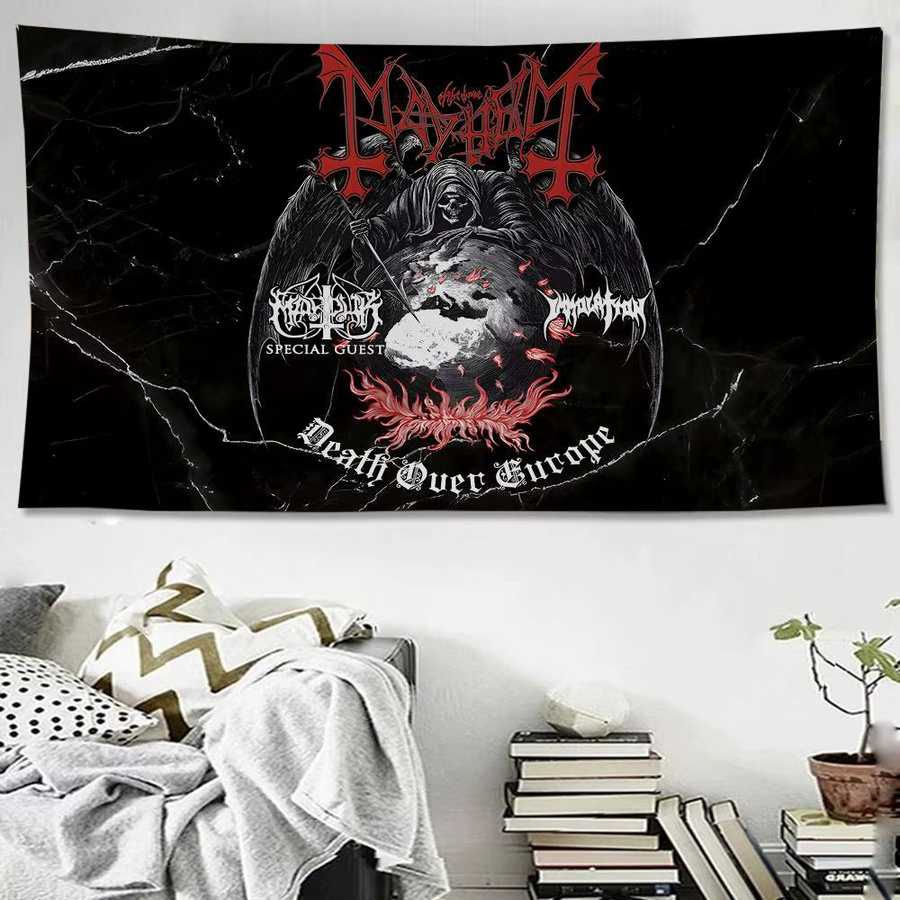 Potdemiel Wandbehang Mayhem Death Rock Band Design in Schwarz - Bild 2