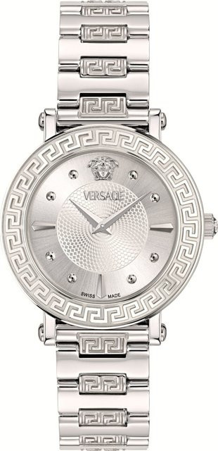 Versace Damenuhr Greca Sphere Set, Quarz, Edelstahl, 35 mm, Silber - Bild 1