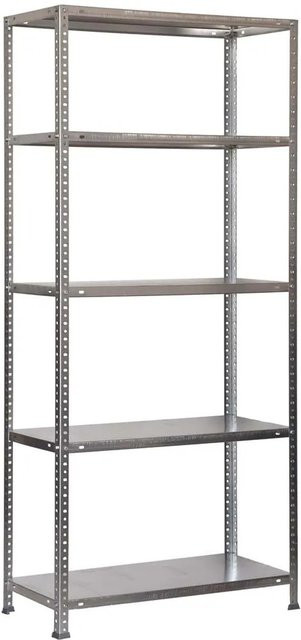 PROREGAL Schraubregal Panda Tall in Grau mit 5 verstellbaren Fachböden, H x B x T: 200 x 100 x 40 cm, Fachlast 100 kg - Bild 1