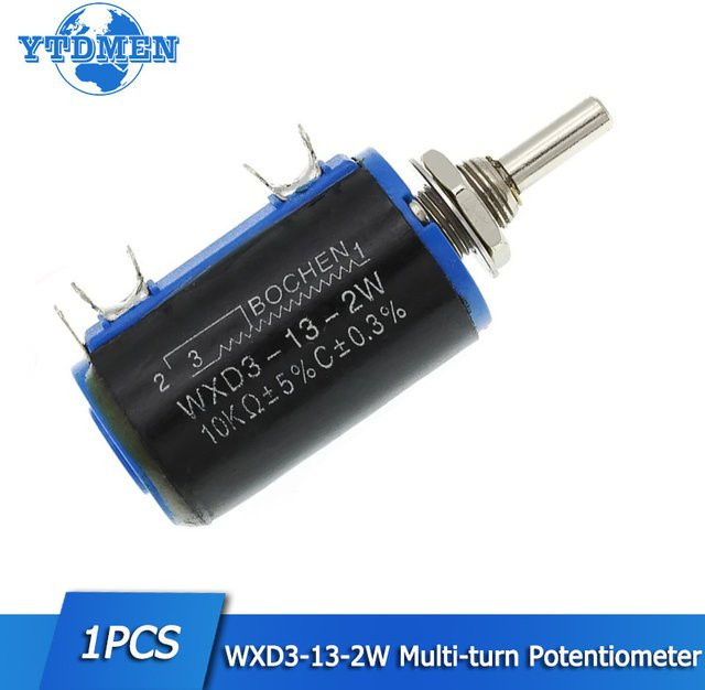 YTDMEN WXD3-13-2W Präzisions Multi-turn Potentiometer mit 10 Runden Draht, Blau - Bild 1