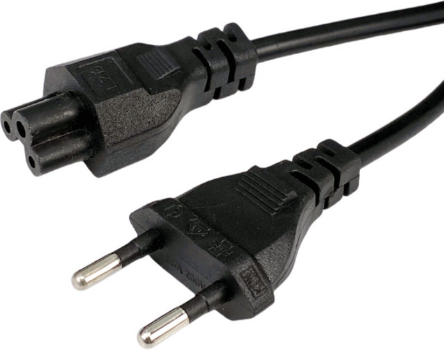 Fengyidz IEC C5 Cloverleaf Netzkabel in Schwarz, 1,2 m Länge für AC-Adapter und Laptops - Bild 1