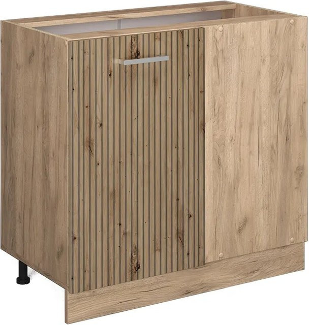Vicco Eckunterschrank R-Line Artisan-Eiche/Goldkraft Eiche, Höhe: 86 cm, Breite: 81,6 cm, Tiefe: 46 cm - Bild 1