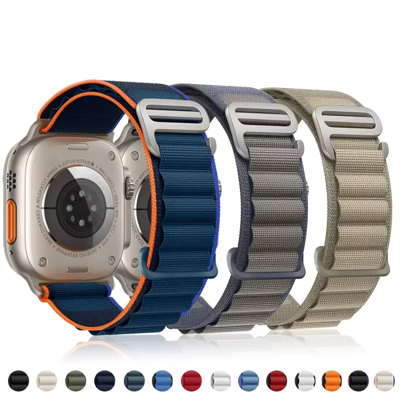 Alpine Loop Armband für Apple Watch, Titan, Textil/NATO, Bunt, Unisex - Bild 4