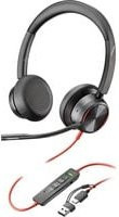 HP Poly Blackwire 8225 On-Ear Headset kabelgebunden Stereo Schwarz mit Noise Cancelling und USB-A/USB-C Anschluss - Bild 1