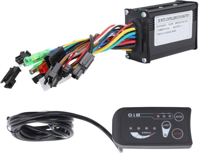 Shoemst DC 36V 48V 17A 3-Modi-Controller mit S810-Panel, FT 8C-Magnetpunkten und 109R-Drossel für 250W-350W Motoren in Schwarz - Bild 1