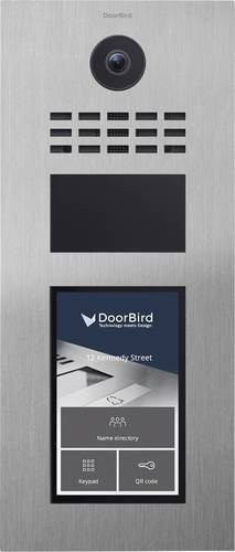 DoorBird D31TDV Video-Türsprechanlage mit Bluetooth und LAN, Außeneinheit aus Edelstahl V2A, Silber - Bild 1