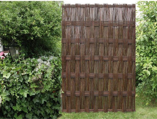 Sichtschutzzaun Pisa aus Weide in Braun, Höhe: 180 cm, Breite: 120 cm - Bild 1