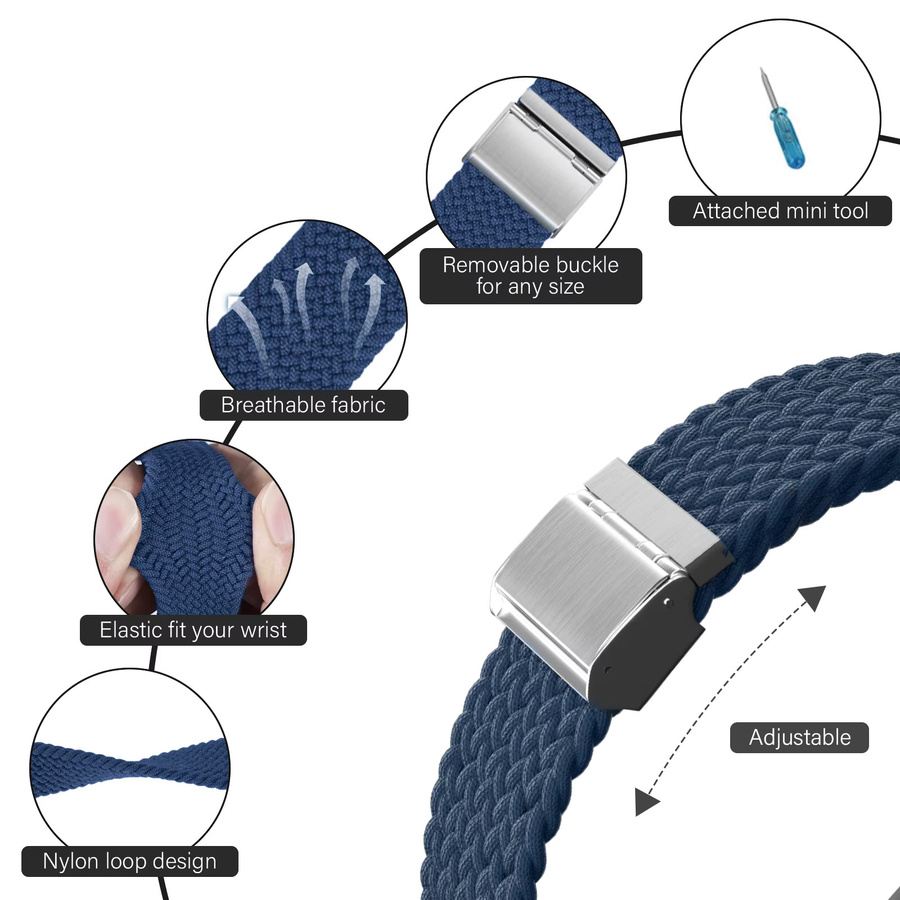 Amazfit Uhrenarmband, geflochtenes elastisches Textil, Unisex - Bild 3