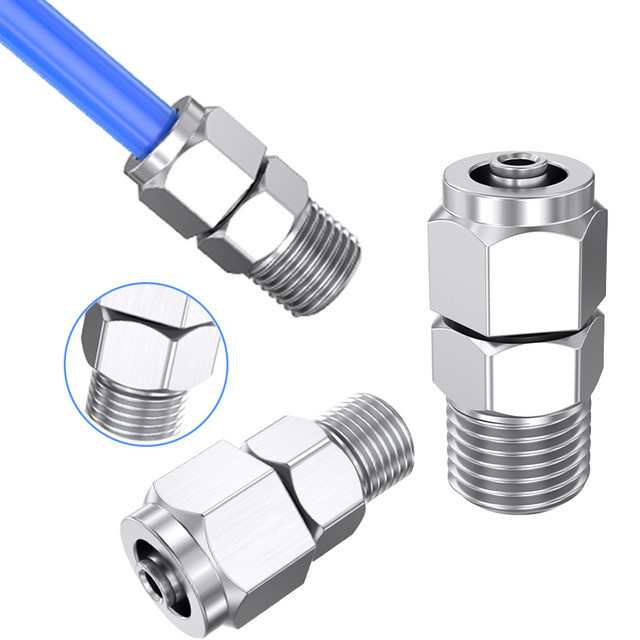 SteelShadow Pneumatische Schnellverbinder mit BSP-Gewinde für Schlauchanschlüsse PC 4-M5 bis 16mm - Bild 1