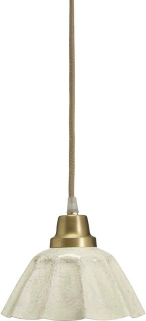 PR Home Emmi Kleine Pendelleuchte in Beige und Messing mit E27 Fassung im Vintage-Stil - Bild 1