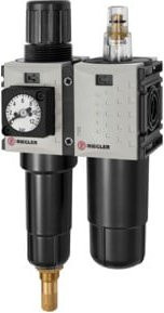 Riegler Kompaktmanometer FUTURA-mini 2-teiliges Set aus Metall in Silber mit G1/4 Anschluss und Messbereich 0,5-10 bar - Bild 1