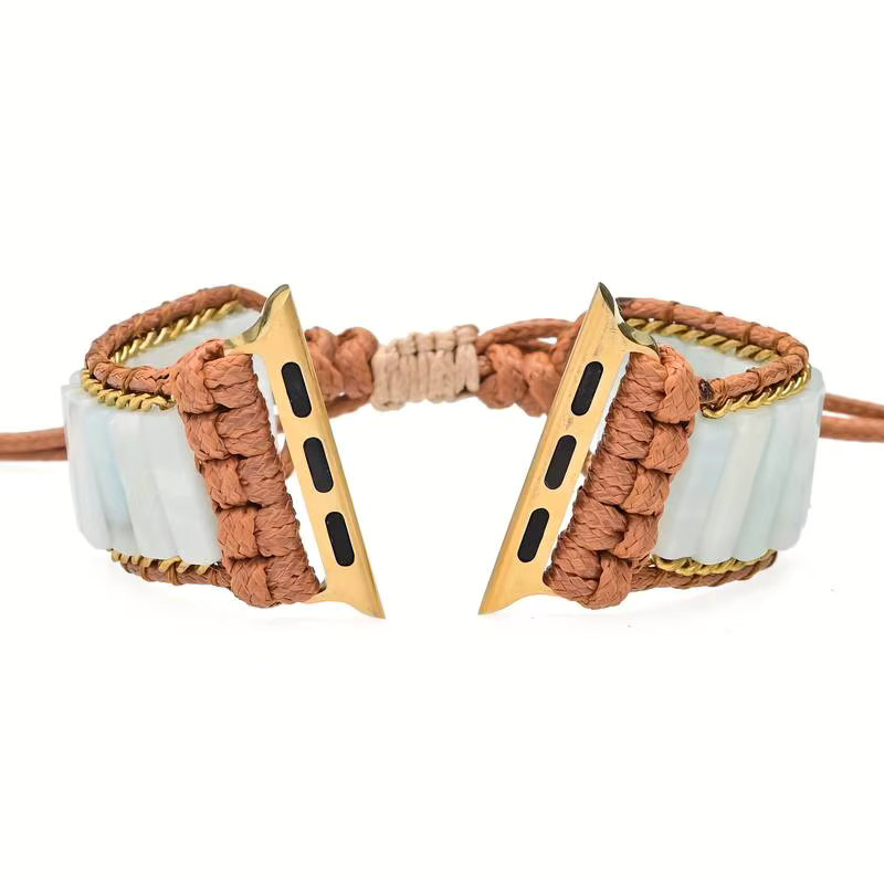 Armband für Apple Watch, Naturstein, Perle, Weiß, Damen - Bild 2