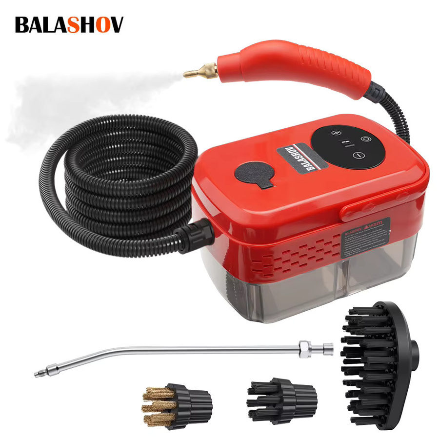 Handheld Dampfreiniger BALASHOV Hochtemperatur-Dampfmaschine für Haushalt und Küche in Weiß-Rot - Bild 7