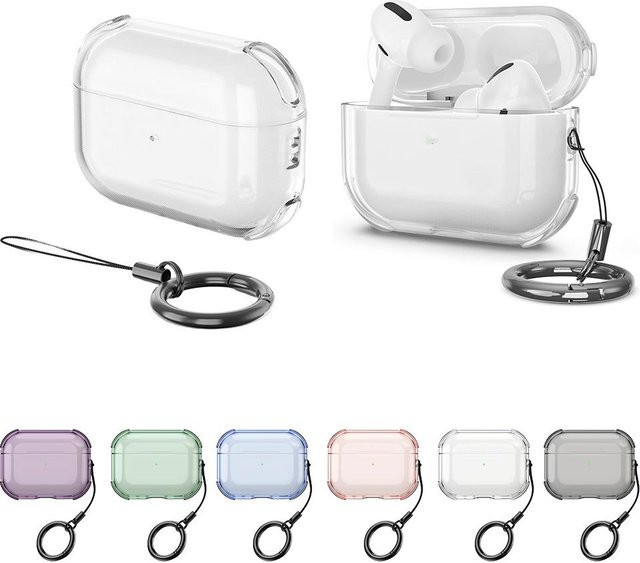 Transparente TPU-Schutzhülle für Apple AirPods Pro 3 in Transparent und Grün - Bild 1