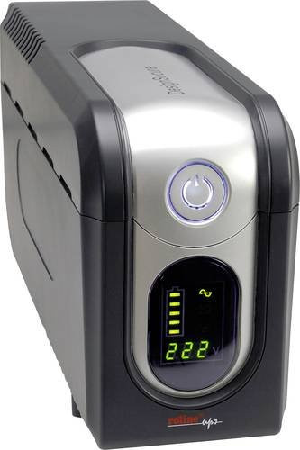 Roline DesignSecure 625 Interaktive USV mit USB-C Anschluss in Schwarz und Silber (19.40.1206) - Bild 1