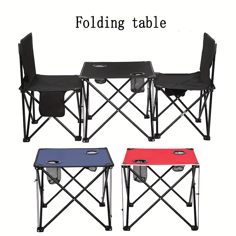 Klappbarer Campingtisch von LIUSHADUOLA in Blau, wasserdichter und leichter Outdoor-Picknicktisch aus Metall und Kunststoff für Wandern, Strand und Reisen - Bild 6
