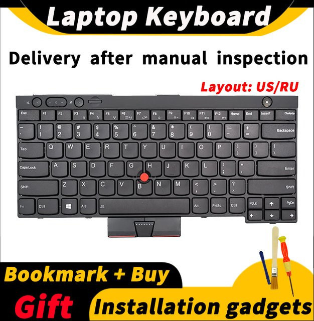 Lenovo Laptop-Ersatztastatur für ThinkPad T430 T430S X230 X230T T530 L430 L530 in Schwarz mit USA-Layout - Bild 1
