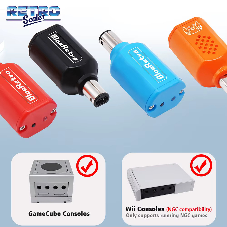 RetroScaler BlueRetro Wireless Controller Adapter für Nintendo GameCube, PS3, PS4, PS5 und Nintendo Switch in Blau und Schwarz - Bild 2