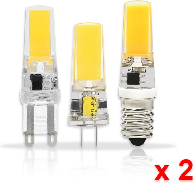 PARKSON Mini COB LED Lampen Set, 2 Stück, E14, Warmweiß, Ersatz für Halogen Glühbirnen für Deckenlampen und Kronleuchter - Bild 1