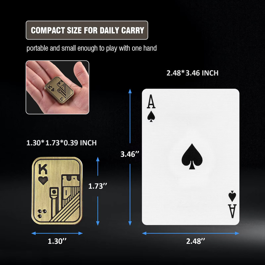 YuHaoHui Zappeln Spielzeug, Magnetischer Poker Push Slider, EDC Metall Spielzeug - Bild 2