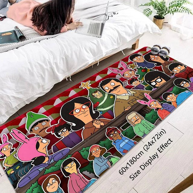 B-Bobs B-Burgers Flurteppich Retro Multiple Choice in Multicolour, rutschfester Teppich für Wohnzimmer, Küche oder Flur - Bild 1