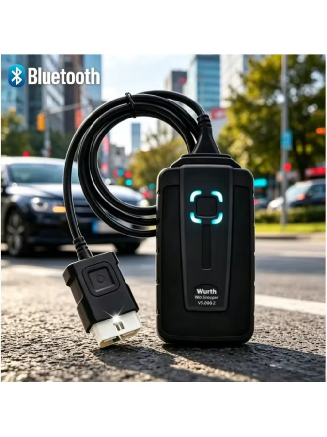 Wurth WOW Snooper V5.008 R2 Bluetooth OBD2 Diagnosegerät für PKW und LKW mit VIN-Lesefunktion und Scanner in Schwarz - Bild 6