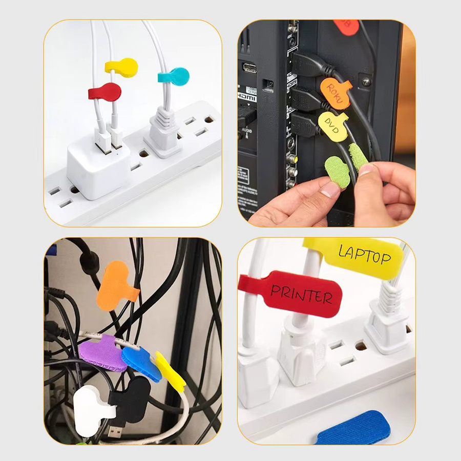 Bunte beschreibbare Kabelbinder aus Kunststoff zur Organisation und Identifikation von Kabeln in Multicolor - Bild 2