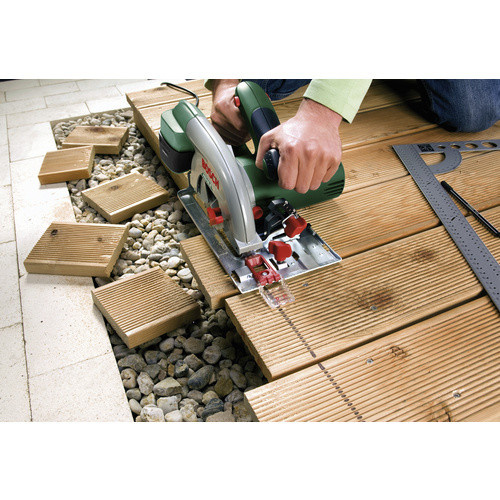 Bosch Handkreissäge PKS 55 A mit 1200 W und 160 mm Sägeblatt in Grün/Schwarz - Bild 2