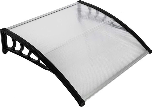 Transparentes Kunststoff-Vordach B/H/T: 120 x 23,5 x 80 cm - Bild 1
