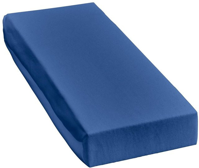 Poco Microfaser Spannbetttuch in Blau, B/T: 100 x 200 cm, Oeko-Tex Standard 100 zertifiziert - Bild 1