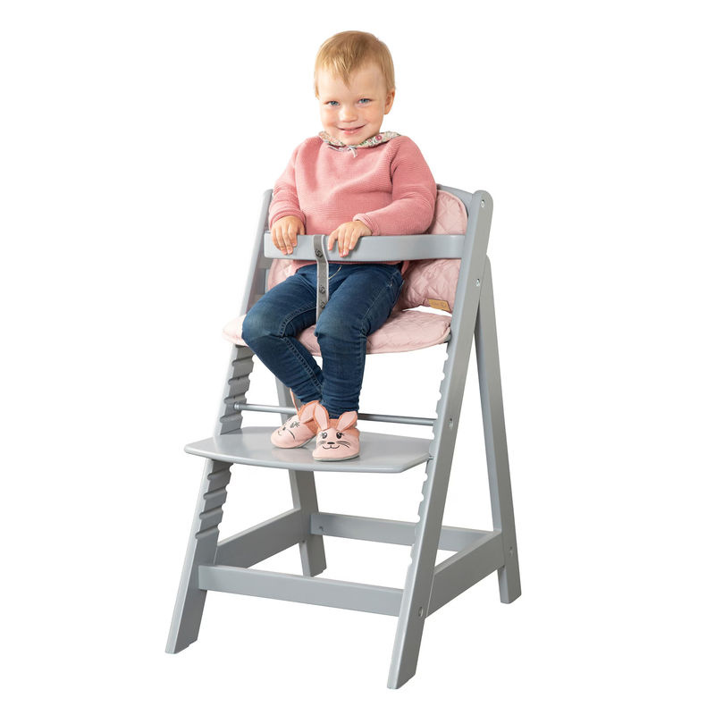 Roba Treppenhochstuhl Sit Up III aus Holz in Grau, B/H/T: 44,5 x 80 x 54 cm - Bild 4