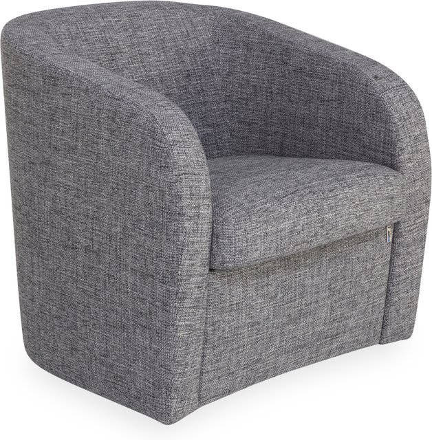 Sessel erpo CLASSICS CL 132.15 Lounge-Sessel mit Stoffbezug in Grau und Schwarz und Massivholzrahmen, B/T/H: 76 x 75 x 52 cm - Bild 1