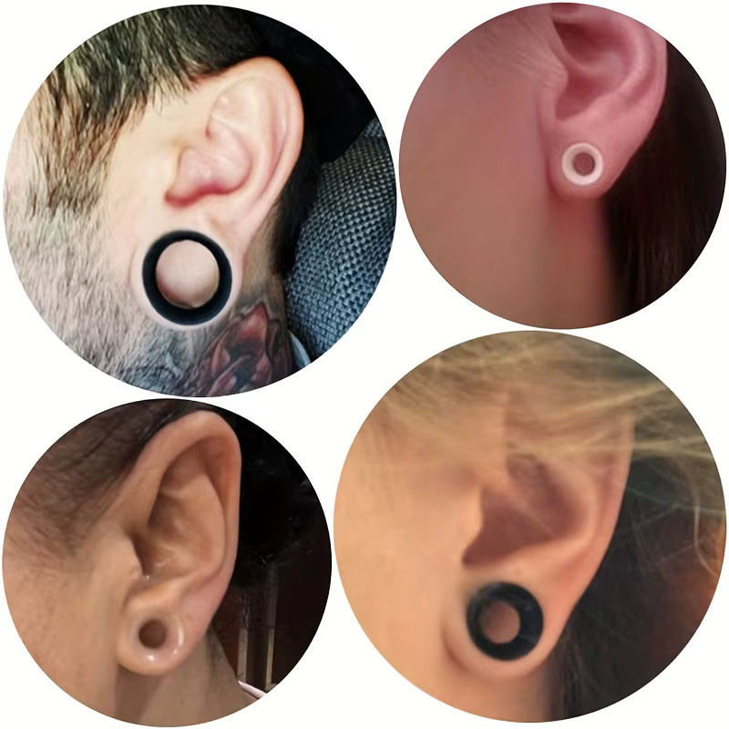 Ohrtunnel Silikon, 3 Paare, Unisex - Bild 4