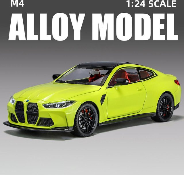 Linyi toy car M4 Sportwagenmodell, 1:24, Metall, mit Licht und Sound, ab 14 Jahren - Bild 1