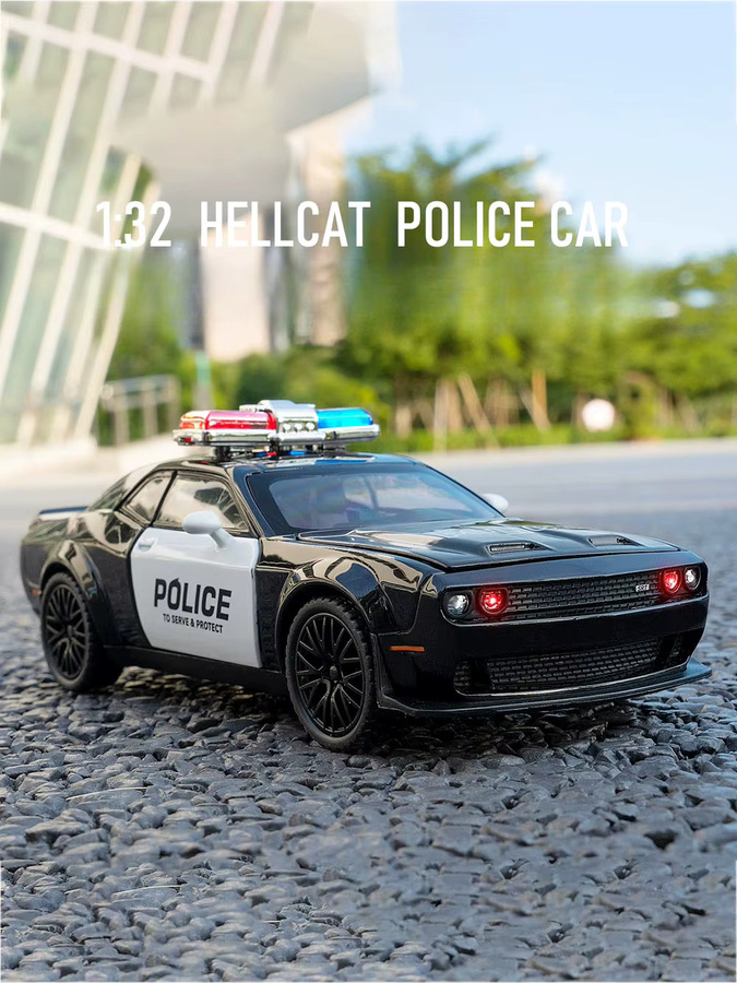 RMZ city Hellcat Polizeiauto-Modell, 1:32, Metall, mit Licht und Sound - Bild 5