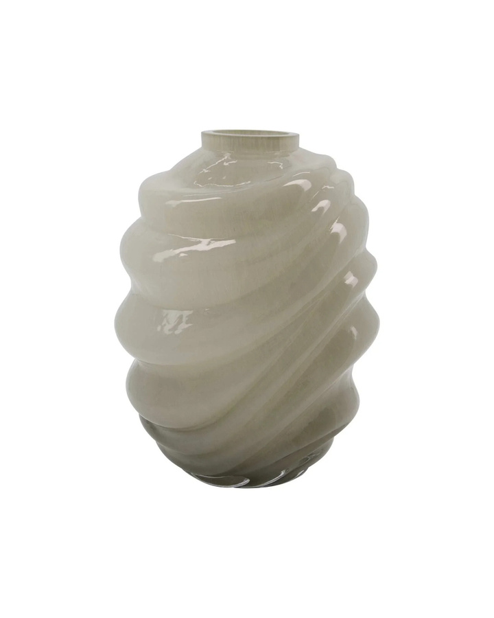 House Doctor Vase Desert in Hellgrau, marmoriertes Glas, Höhe: 26 cm - Bild 1