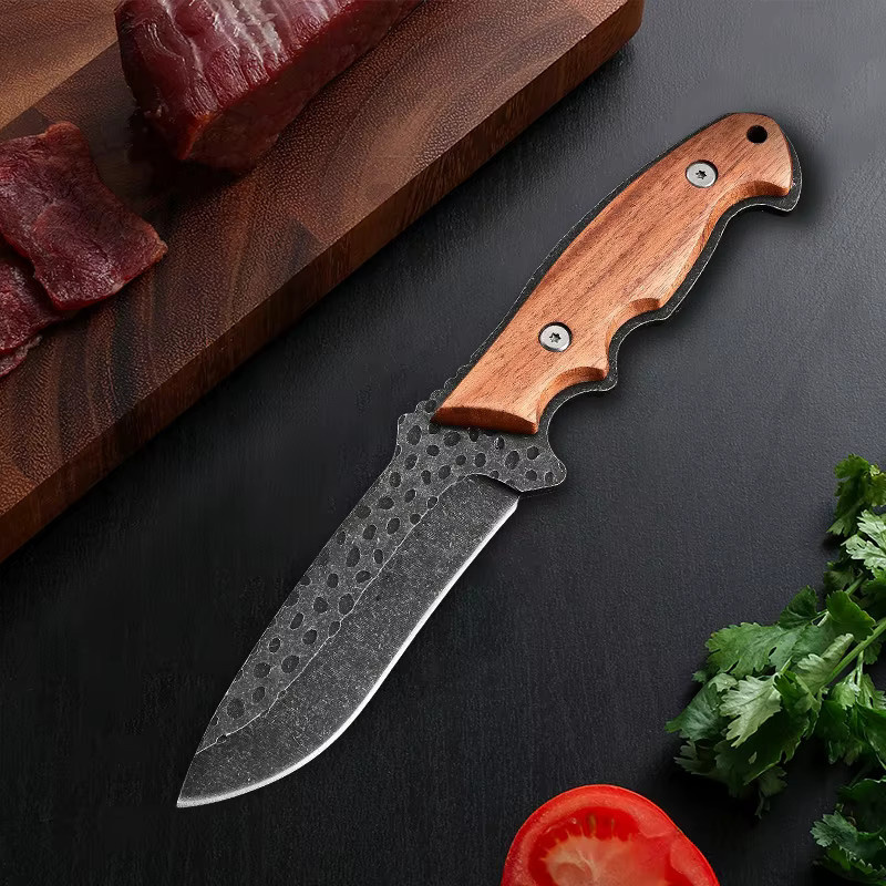 GuanQi Geschmiedetes Ausbeinmesser mit Holzgriff, 12,7 cm - Bild 3