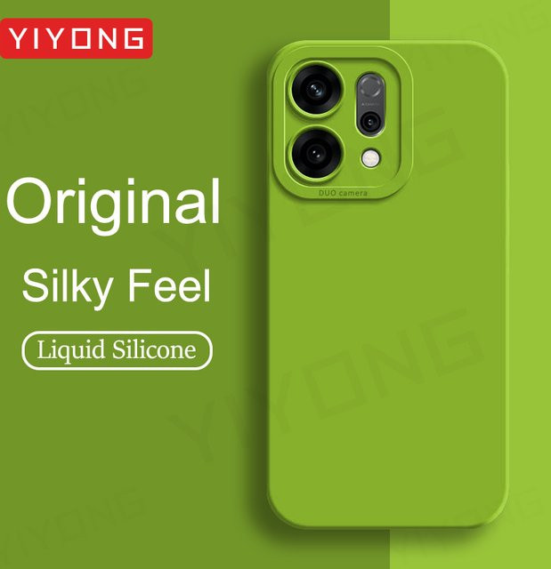 YIYONG Flüssigsilikon Schutzhülle für OPPO Reno 13 14 15 Pro Max 5G in Schwarz und Grün - Bild 1