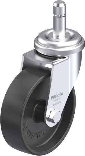 Blickle LRA-POA 75G-ES Lenkrolle in Schwarz mit 75mm Rad-Durchmesser und 75kg Tragfähigkeit - Bild 1