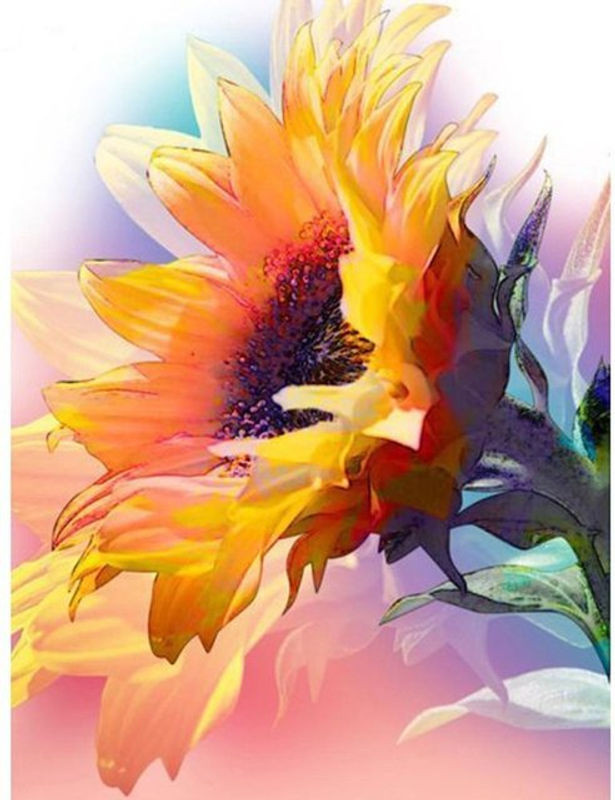 FIYO Diamond Painting Sonnenblume Wanddekoration Gelb B/H: 20 x 30 cm - Bild 1