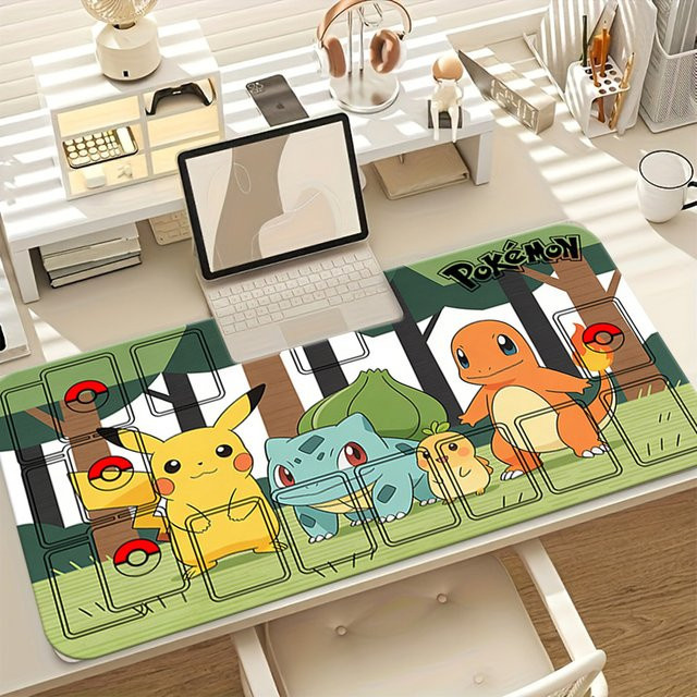 Potdemiel Pokémon Starters Pikachu Bulbasaur Charmander TCG Spielmatte, Zubehör - Bild 1