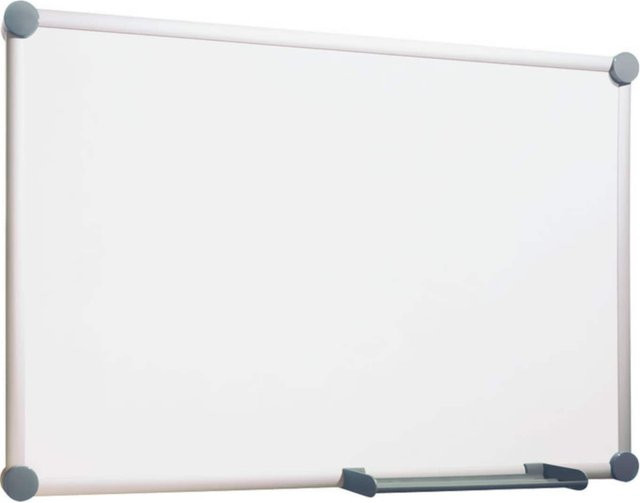 MAULpro Whiteboard 2000, weiß kunststoffbeschichtet, Rahmen platingrau, B/H: 120 x 90 cm - Bild 1
