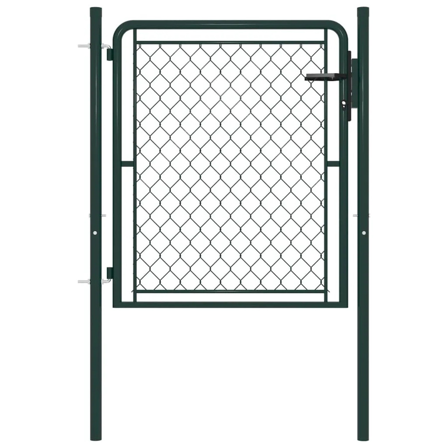 vidaXL Gartentor aus Stahl in Grün, Breite: 100 cm, Höhe: 75 cm - Bild 2
