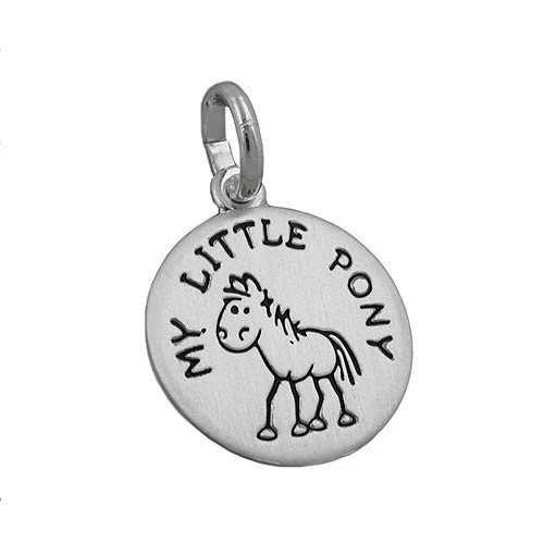 SIGO Anhänger Pony schwarz, 925 Silber, Unisex - Bild 1