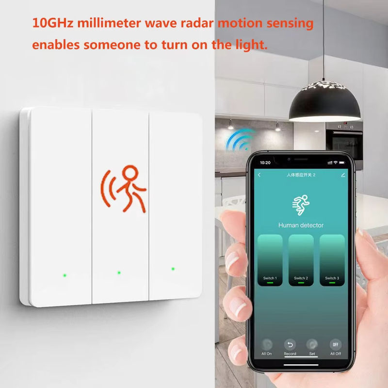 Tuya Coolo ZigBee Smart Lichtschalter mit Radar-Bewegungssensor in Weiß, ohne Neutralleiter, kompatibel mit Alexa und Google Assistant - Bild 5
